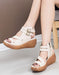 Summer Ankle Double Buckles Wedge Sandals Feb Shoes Collection 2023 89.80