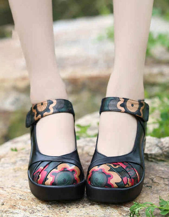 Obiono Handmade Ethnic Wedge Sandals