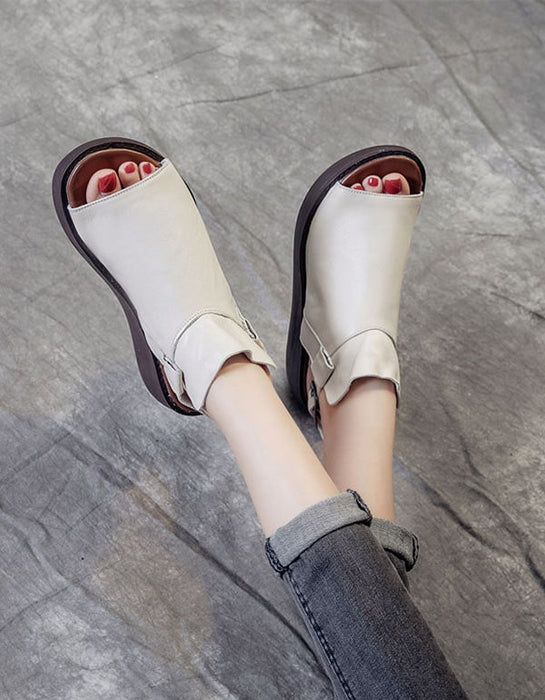 Open Toe Women Fashion Summer Sandals White 41