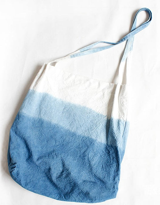 Plant Tie-dye Gradient Canvas Shoulder Bag