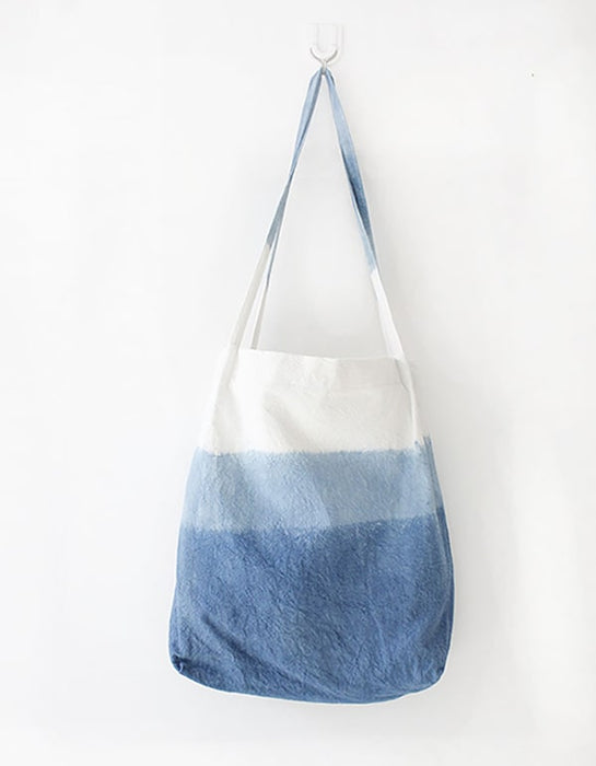Plant Tie-dye Gradient Canvas Shoulder Bag