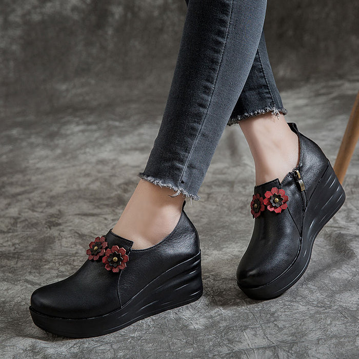 Platform Wedge Heel Retro Shoes | Gift Shoes
