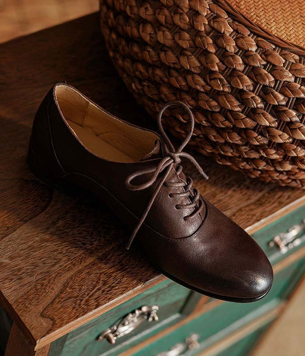 Pointed Toe Lace-up Leather Shoes Spring March Shoes Collection 2023 170.00