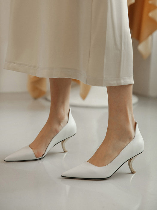 Pointed Elegant Fashion Wedding Shoes White