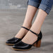 Pointed Toe Buckle Women's Elegant Chunky Shoes March New 2020 76.30