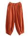 Embroidered Pure Linen Lantern Pants Bottoms 54.73