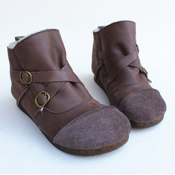 Pure Leather Retro Winter Boots | Gift Shoes | 35-41