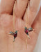 Red Mixed Zirconium Spread Bird Earrings Accessories 22.50