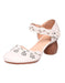 Retro Flower Hollow Elegant Chunky Heels June Shoes Collection 2022 83.70