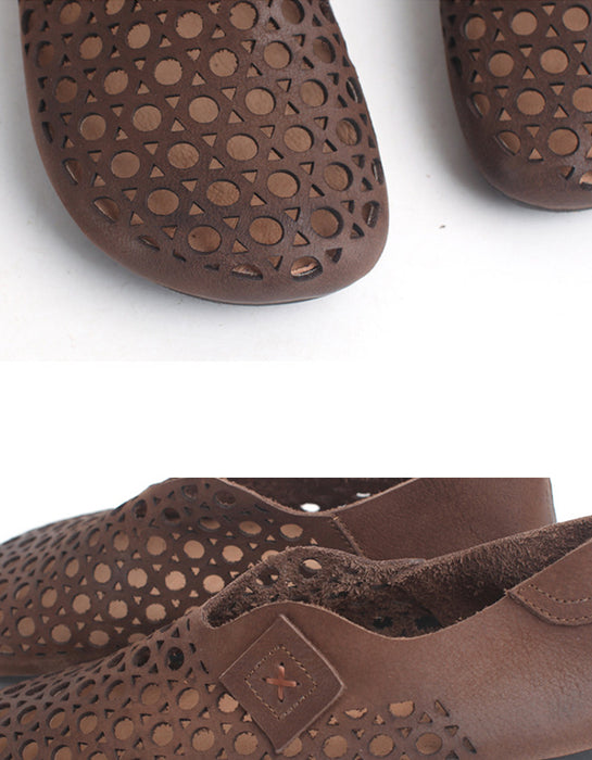 Retro Handmade Leather Comfortable Flats