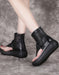 Retro Leather Flip Flop Ankle Wedge Sandals Jan Shoes Collection 2022 87.00