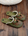 Women's Handmade Retro Leather Flower Slippers May Shoes Collection 2021 55.80