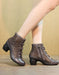 Handmade Retro Hollow Chunky Heels Boots Feb Shoes Collection 2023 117.00