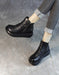Retro Leather Plush Womens Wedge Boots Nov New Trends 2020 91.14