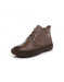 Autumn Winter Retro Leather Plus Velvet Women's Short Boots | Gift Shoes November New 2019 68.12