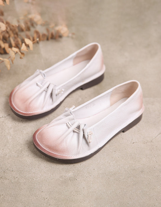 Retro Leather Soft Women Spring Flat Shoes Feb Shoes Collection 2022 80.00