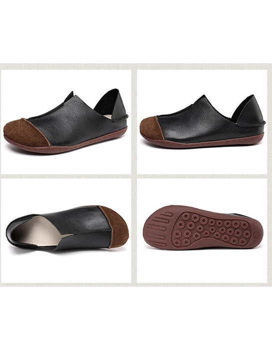 Retro Leather Women's Handmade Comfortable Flat Shoes