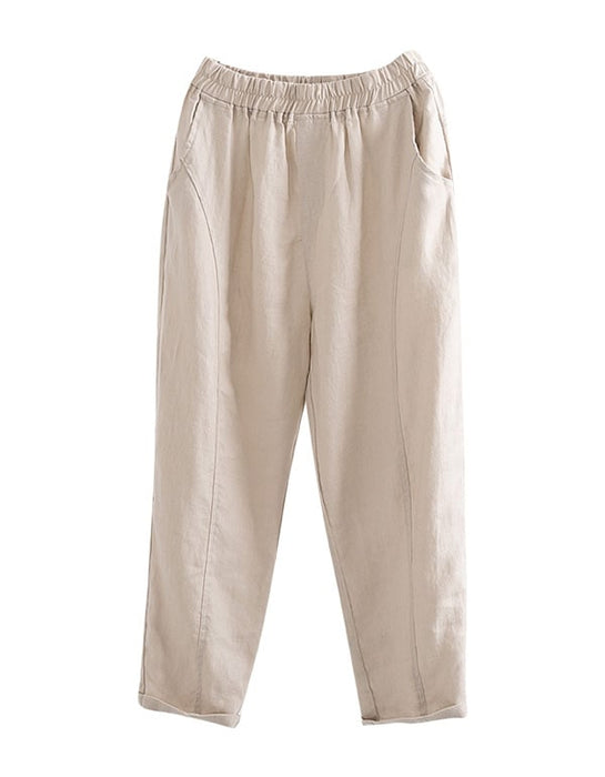 Retro Loose Thin Summer Linen Pants Bottoms 46.70