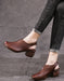 Retro Open Toe Thick-Heeled Leather Chunky Shoes Aug New Trends 2020 80.00