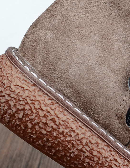 Retro Suede Round Head comfortable Boots April Trend 2020 73.00