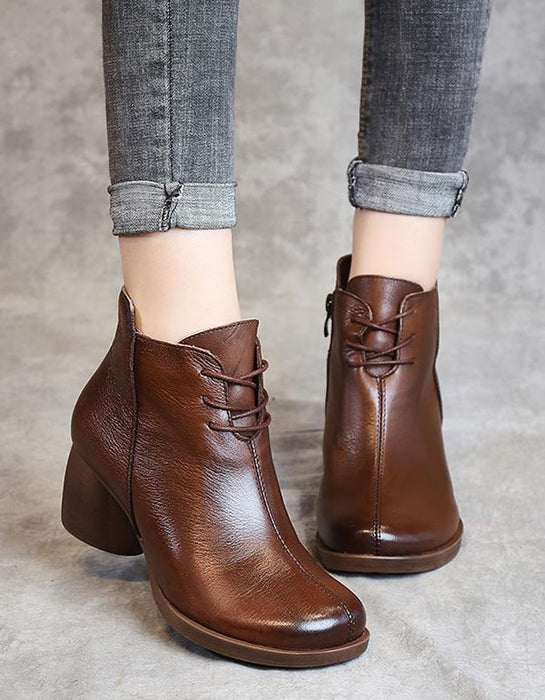 Retro Elegant Comfortable Chunky Boots | Gift Shoes December New 2019 89.00