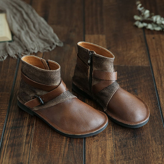 Retro Leather Comfortable Handmade Boots