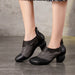 Retro Hand-Carved Stitching Pumps Women's Chunky Shoes March New 2020 75.20