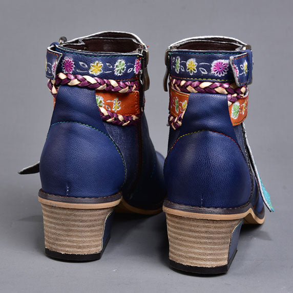 Vintage Handmade Ethnic Chunky Boots| Gift Shoes 36-42 November New 2019 84.00