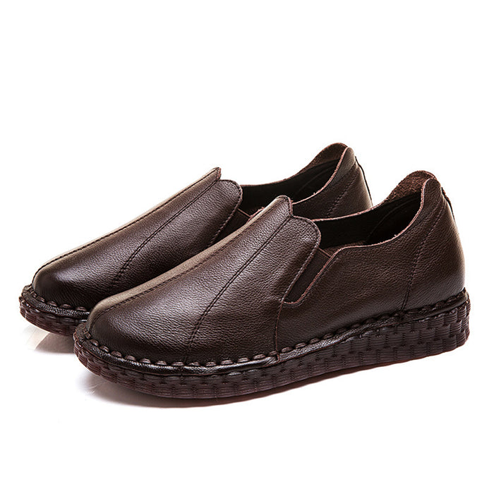 Retro Handmade Leather Flat Shoes | Gift Shoes