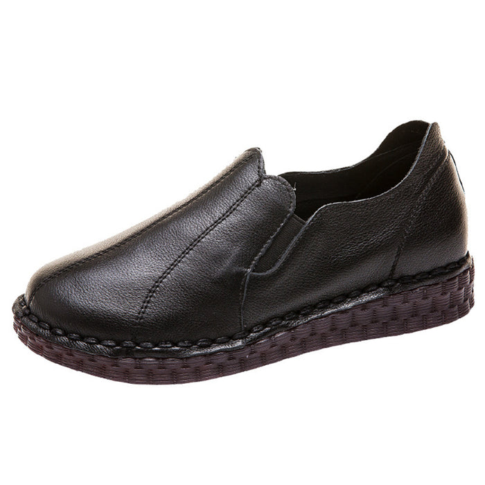 Retro Handmade Leather Flat Shoes | Gift Shoes