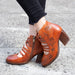 Handmade Retro Leather Vintage Chunky Shoes December New 2019 105.90