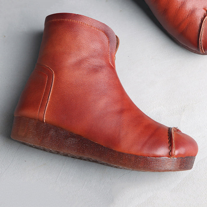 Retro Leather Handmade Casual Ankle Boots | Gift Shoes