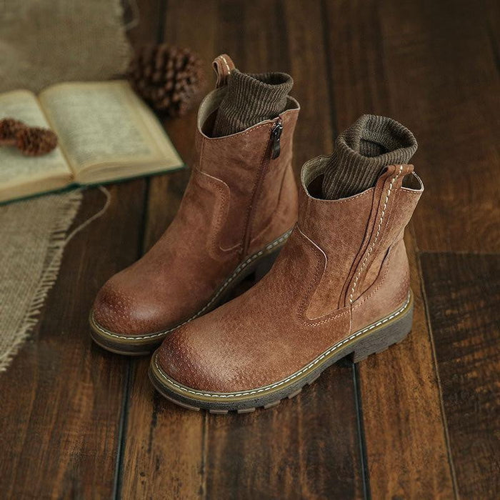 Handmade Leather Casual Suede Ankle Boots Oct New Arrivals 88.00