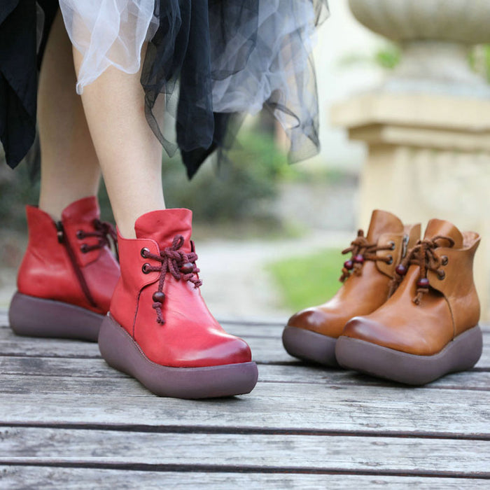 Retro Wedge Ankle Boots Autumn |Gift Shoes