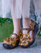 Round Head Comfortable Summer Flower Wedge Sandals Feb Shoes Collection 2023 107.00