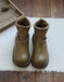 Round Head Handmade Retro Boots Winter Oct Shoes Collection 2021 73.00