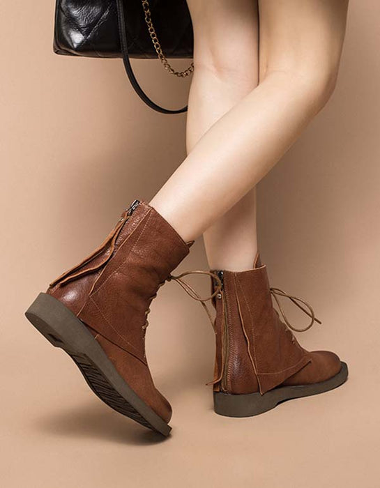 Wear-resistant Slip-resistant Handmade Ankle Boots — Obiono