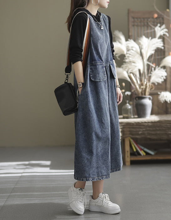 loose jean dress Button Up Notched Long Sleeve Denim Light Blue / S Maintenance Instructions Round Neck Casual Loose Denim