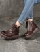 Round Toe Side Lace-up Autumn Wedge Boots Sep Shoes Collection 2022 105.60