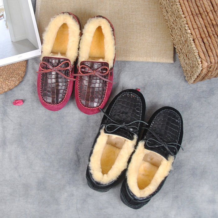 Sheepskin Velvet Warm Flats | Gift Shoes