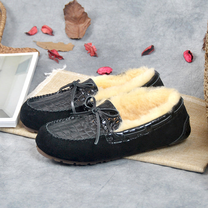 Sheepskin Velvet Warm Flats | Gift Shoes
