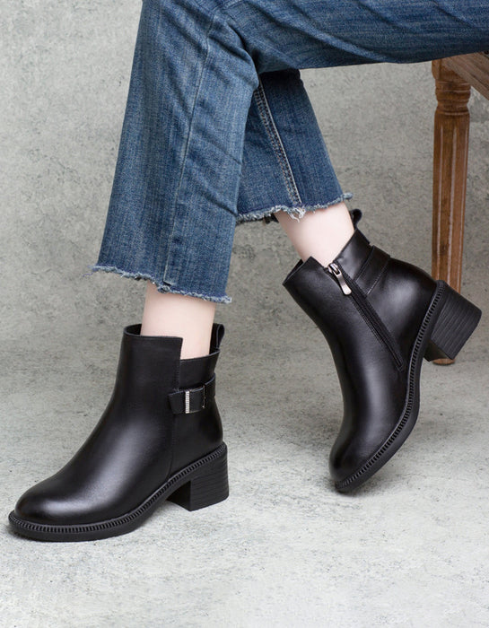 Side Buckle Comfortable Chunky Heel Chelsea Booties Sep Shoes Collection 2022 109.00