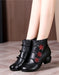 Side Flower Retro Leather Chunky Boots Sep Shoes Collection 2022 79.30