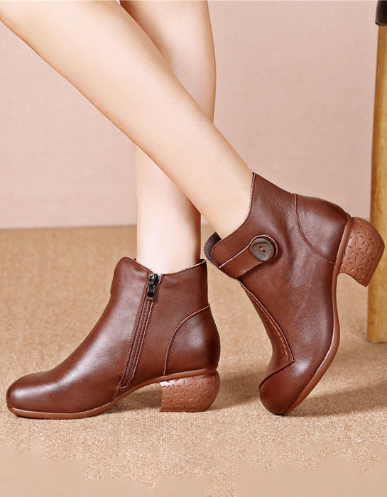 Side Buckle Retro Chunky Heel Boots Jan Shoes Collection 2022 85.00