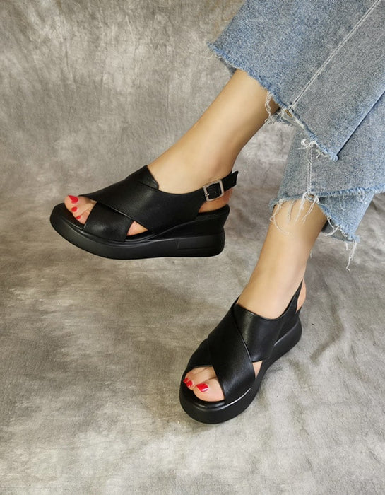 Women's Wedge Strappy Slingback Sandals