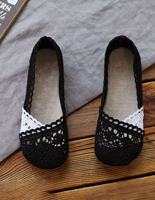 Slip-on Flat Lace Shoes For Women
