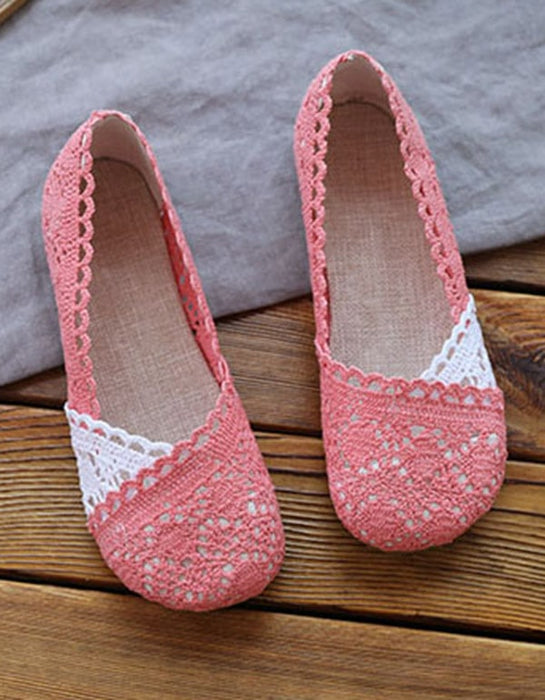 Slip-on Flat Lace Shoes For Women