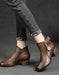 Soft Bottom Square Toe Leather Retro Boots Oct Shoes Collection 2022 88.00