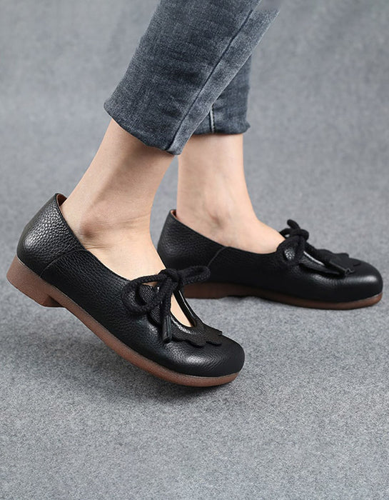 Soft Leather Bottom Lace-up Retro Flat Shoes April Shoes Trends 2021 79.00