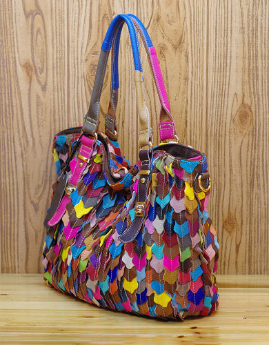 Soft Leather Colorful Hand-painted Women's shoulder bag Accessories 98.00